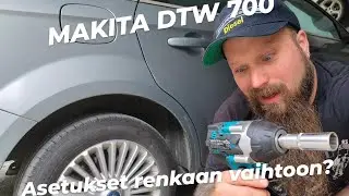 Testiss&auml; MAKITA DTW 700 | L&ouml;ytyyk&ouml; asetukset renkaan vaihtoon?