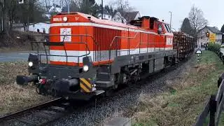 RLG 57, Holzzug vom Bahnhof Sundern 20220217 162244