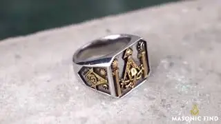 Intricate Skull Masonic S&C Totem Ring