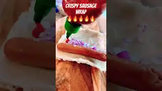 Easy crispy sausage wrap#breakfasttime #morningbreakfast #perfectbreakfast #sausage #food