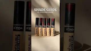 L&rsquo;Or&eacute;al Infallible Full Wear Concealer Shade Guide for Indian Skin #shorts