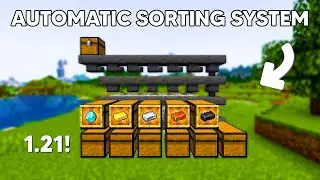 EASY AUTOMATIC Sorting System (Auto Sorter) in Minecraft 1.21 FOR ANY WORLD!