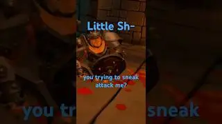 Little sh- tried sneak attacking me #vr #gaming #funny #horror #gorn2 #gore #blood
