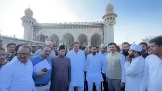 Minorities Minister Azharuddin, Officials Inspect Mecca Masjid Ahead of Ramzan