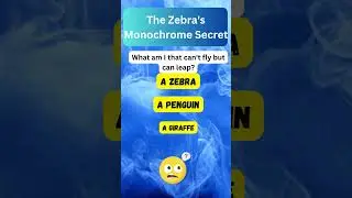 Unlocking The Zebra's Monochrome Secret 🦓 #riddles