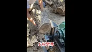 Firewood splitter, rural firewood splitting, no longer laborious, colorful rural life