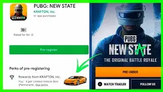PUBG New State Pre-register gift permanent car skin 👉Lamborghini😱 || PUBG launch in india with proof