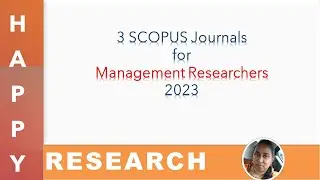 3 SCOPUS Management Journal #journalselection #research #paidscopusjournal