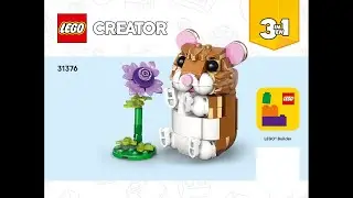 LEGO 31376 Instructions | Creator 3in1 | Cute Hamster with a Flower | Hamster
