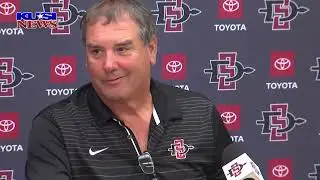 SDSU's JD Wicker and Coach Brady Hoke walk out of presser about investigation into Matt Araiza