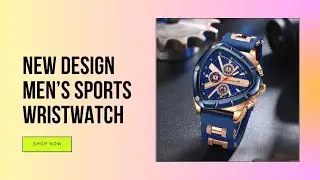 Unique Sports Men&rsquo;s Watch | Quartz Auto Date | High Quality Silicone Strap | Best Gift for Him