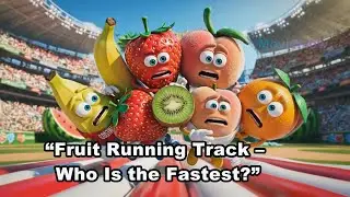 **🍌💨 Fruit Running Track &ndash; Fastest Fruit Wins?! | Funny 3D ASMR Smoothie Ending 😂🧃**
