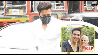 Riteish Deshmukh arrives for the last rites of Akshay Kumar&rsquo;s mom Aruna Bhatia Ji🙏🏻