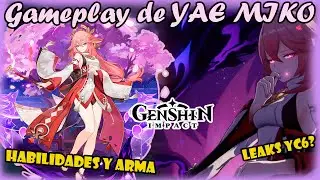 YAE MIKO Gameplay BETA🦊 | SKILLS, Elemental, Ulti, BURST | Leaks- Attack | GENSHIN IMPACT 2.5