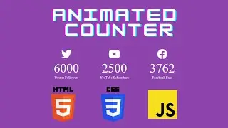 Animated Counter With JavaScript (HTML, CSS) || Project #03 || Jelly Coder
