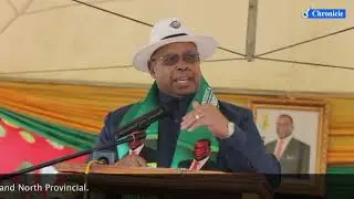 Speaker of Parliament and Zanu PF Secretary General Advocate Jacob Mudenda give his remarks