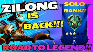 ROAD TO LEGEND!!🔴🔴 SOLO RANK|| ZILONG IS BACK!!! 