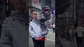 Venom Cosplay and Spiderman in Time Square NYC