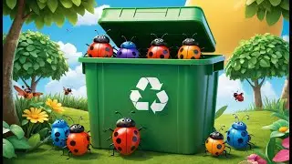Five Little Bugs in the Bin | Fun Counting Song for Kids | Nursery Rhymes & Kids Songs