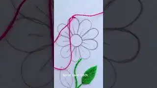 flower hand embroidery  #embroideryart#shortvideo #shorts #simple #design  #flowers #embroidery