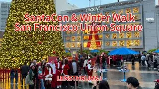 SantaCon and Winter Walk in San Francisco Union Square