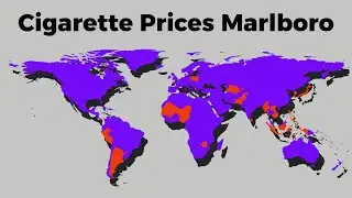 Map: Cigarette prices for a 20 pack of Marlboro in different countries