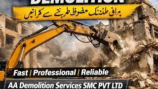 Live Building Demolition in Pakistan | AA Demolition Services | Site Tour & Q/A