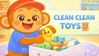 Clean Clean Toys Song 🧸 | Monu Monkey | Kids Clean Up Song Hindi English