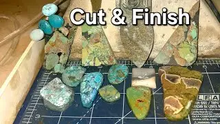 Let's Cut Rocks SirRocksAlot Replay #40 Turquoise, Rainbow Forest & Mix  #rocks #art #live #jewelry