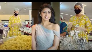 Pranitha Subhash Distributes Food to Lock Down Poor People | Tollywood News | Santosham Magazine