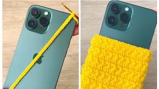 how to knit crochet case for iphone 14 pro max /mesh phone case | en hızlı örülen telefon kılıfı
