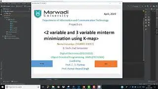 K Map 2 & 3 Variable using JAVA || ICT Engineering || Degree || Diploma || Marwadi University