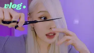 앞머리. 일냈다. ✂️ 머리 하는 날 브이로그💆🏼‍♀️ So... I did a thing. With my bangs.(Hair salon vlog)