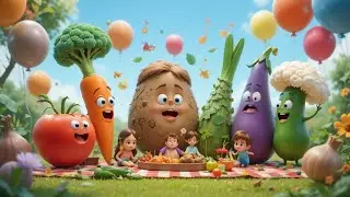 Vegetable Party | Fun Kids Song | Learn Vegetables Names Colors| Educational Nursery Rhyme#Vegetable