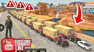 #fs18  Extreme Tractor Convoy Challenge 🚜 | Heavy Load Farming Simulator Gameplay | Road Test 
