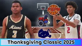 2025 thanksgiving classic basketball tournament The Miami High Stingarees vs Miami Country Day #fspn