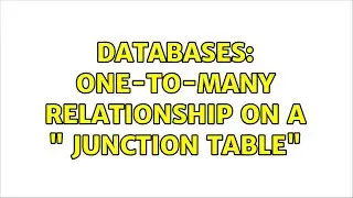 Databases: One-to-many relationship on a 
