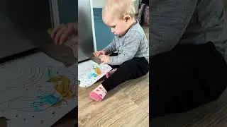 baby kayla super focused drawing 🎨 cutest artist moment