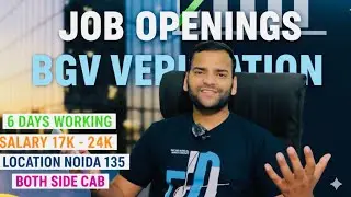 BGV Verification Jobs In Noida ll How To Apply ? 