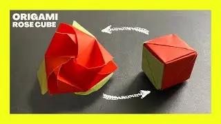 How to Make a Paper Magic Rose Cube | Easy Origami Magic Rose Cube
