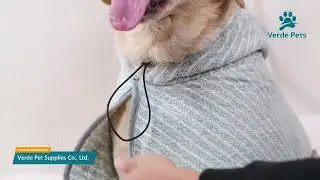 VD84 Strong-Absorbency Striped Dog Bathrobe