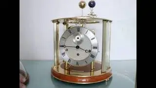Sold! HERMLE TELLIRIUM Mantel TOP Clock GLASS Dome SKELETON Westminster Chime CALENDAR