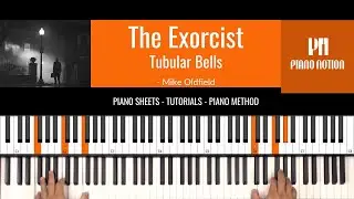 The Exorcist - Main Theme - Tubular Bells - Mike Oldfield (Sheet Music - Piano Solo - Tutorial)