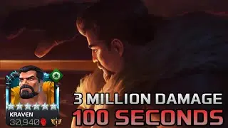 ASCENDED Kraven the Hunter Does 3 Million Damage In 100 Seconds | Mcoc