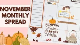 PLAN WITH ME | NOVEMBER MONTHLY SPREAD | THE HAPPY PLANNER