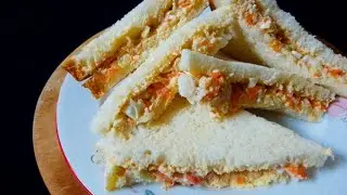 চিকেন অ্যান্ড এগ স্যান্ডউইচ রেসিপি | Chicken and egg sandwich recipe