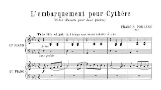 [Score] Poulenc - L'embarquement pour Cyth&egrave;re (Valse-Musette for 2 pianos), FP 150
