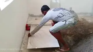 2x4 floor tile kaise lagaye #construction #stonetile #funny #tilegrouting