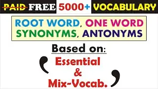 Essential Words and Mix-Vocabulary @UphaarClasses