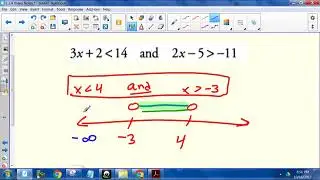 Compound Inequalities - AND (Interval Notation)